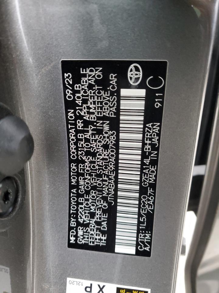 2024 TOYOTA GR COROLLA CORE VIN:JTNABAAE9RA007983