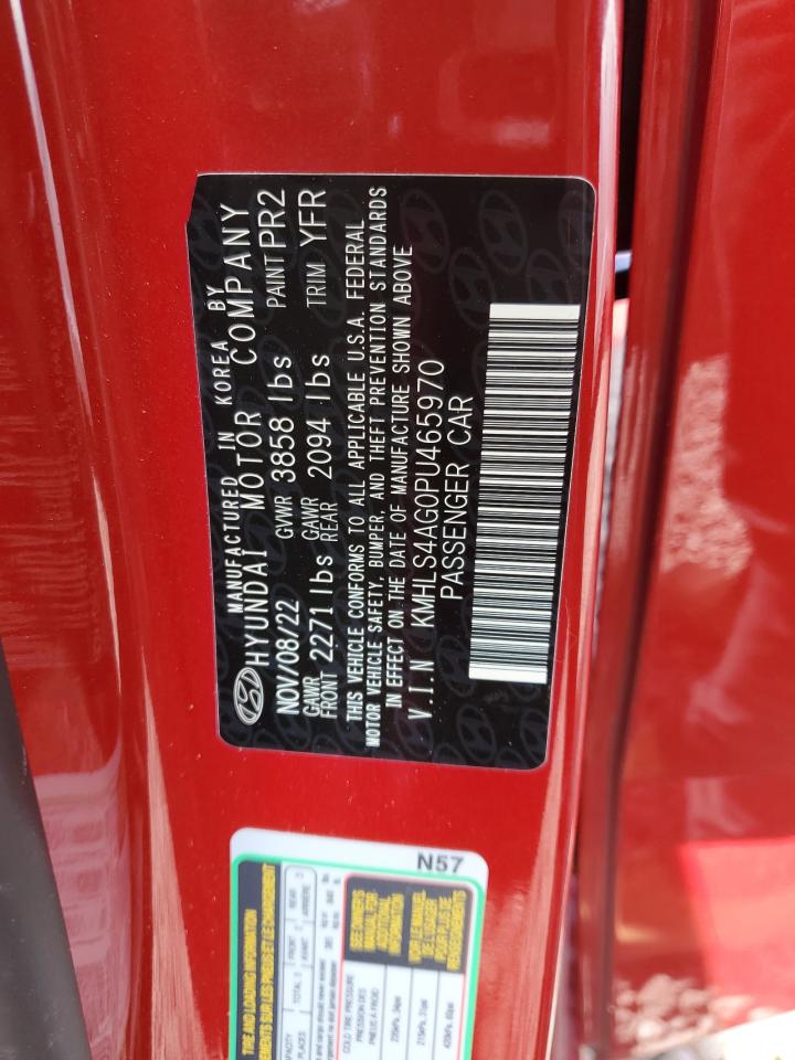 2023 HYUNDAI ELANTRA SEL VIN:KMHLS4AG0PU465970