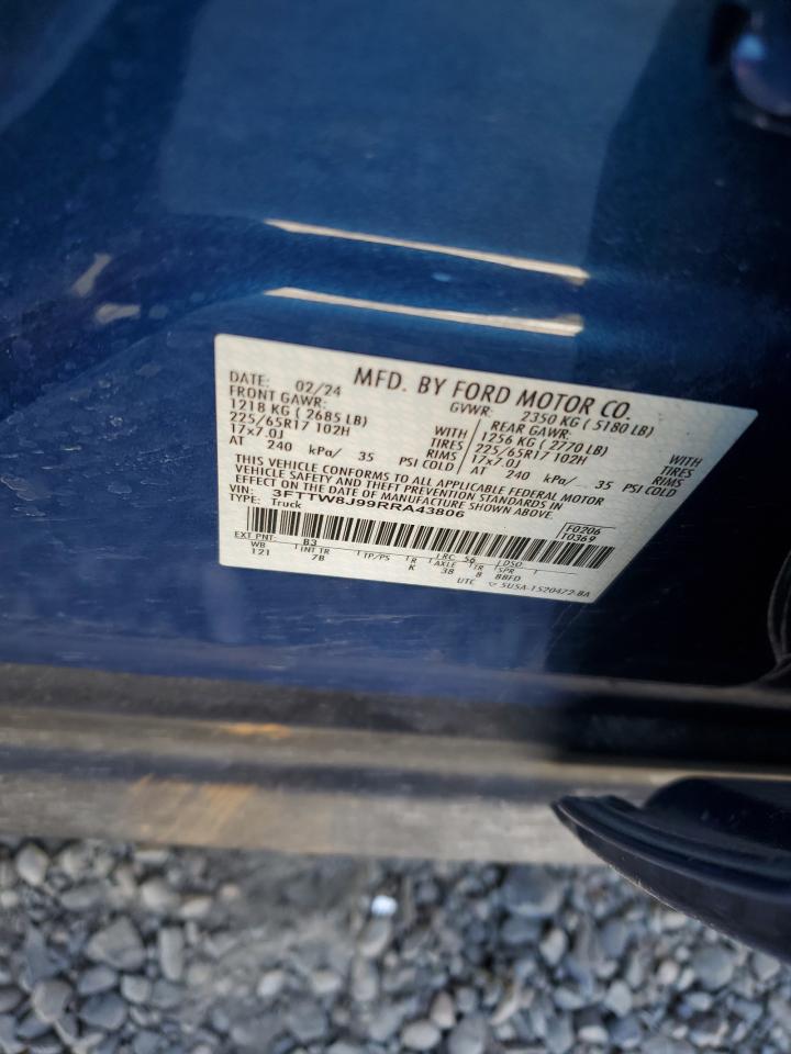 2024 FORD MAVERICK XLT VIN:3FTTW8J99RRA43806