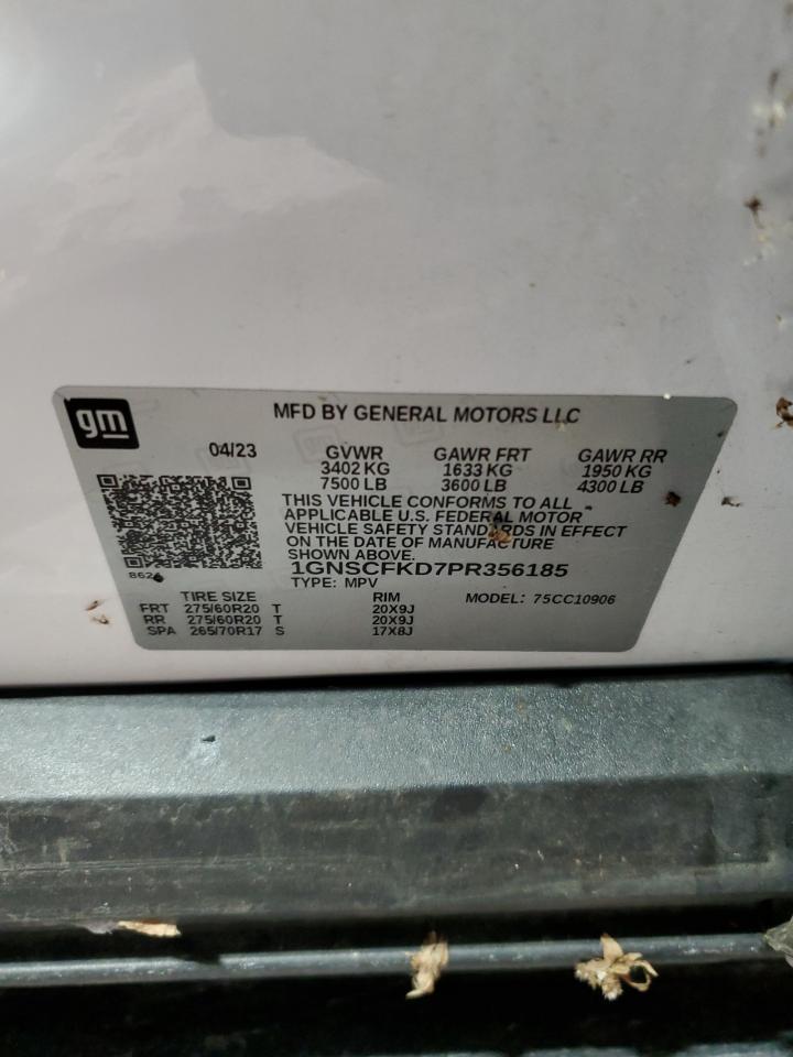 2023 CHEVROLET SUBURBAN C1500 PREMIER VIN:1GNSCFKD7PR356185