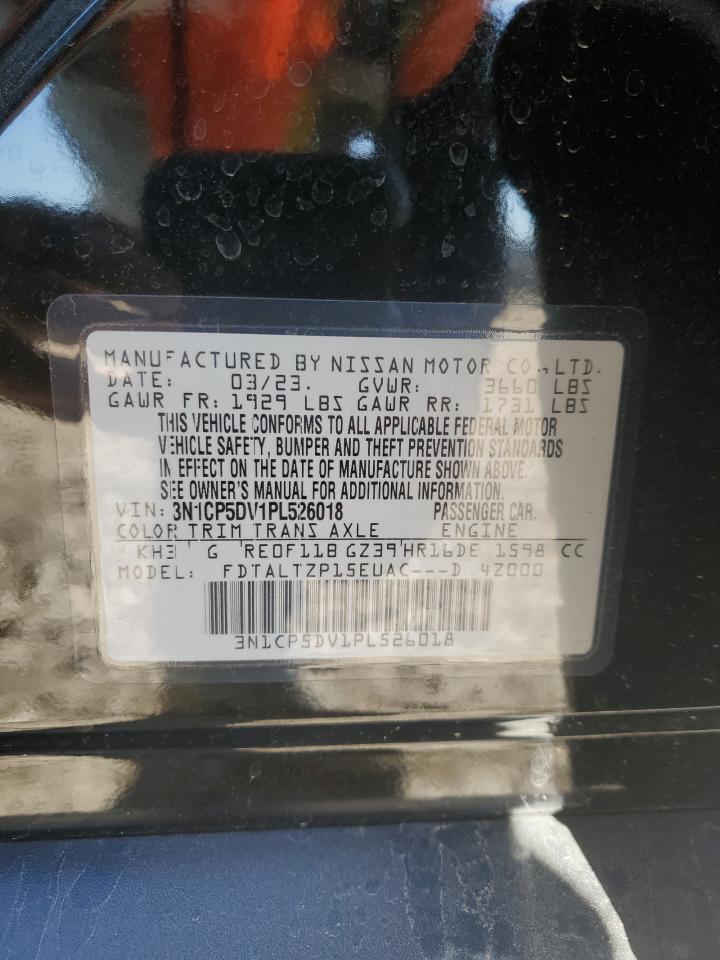 2023 NISSAN KICKS SR VIN:3N1CP5DV1PL526018