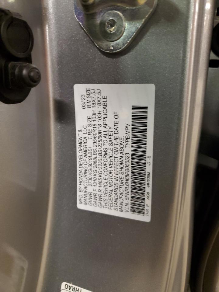 2023 HONDA ODYSSEY EXL VIN:5FNRL6H68PB050523