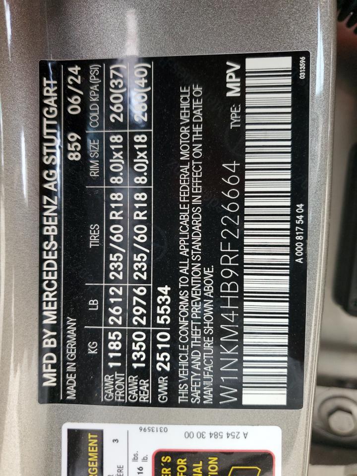 2024 MERCEDES-BENZ GLC 300 4MATIC VIN:W1NKM4HB9RF226664