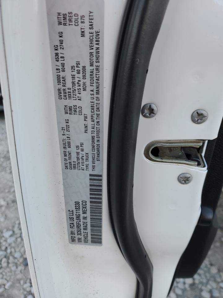 2022 RAM 2500 LARAMIE VIN:3C6UR5FL6NG118330