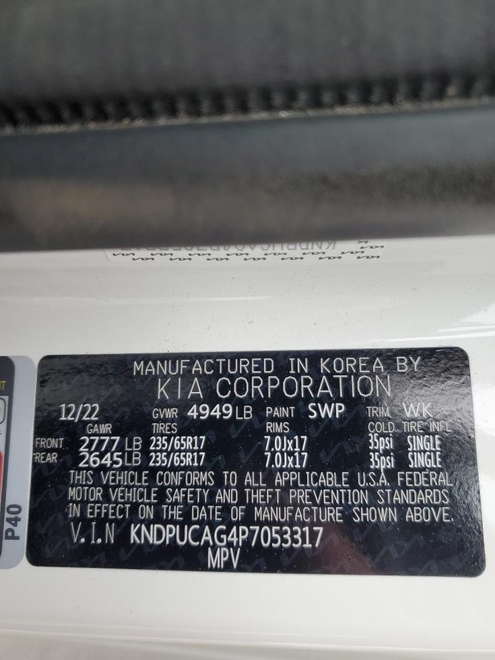 2023 KIA SPORTAGE LX VIN:KNDPUCAG4P7053317