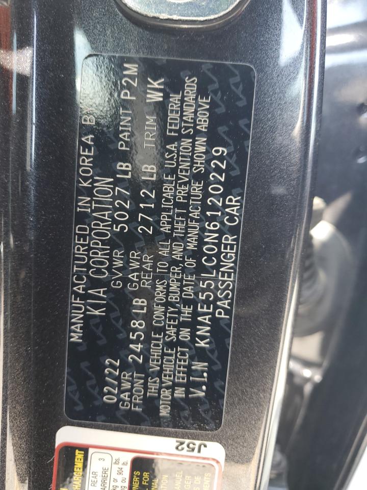 2022 KIA STINGER GT2 VIN:KNAE55LC0N6120229