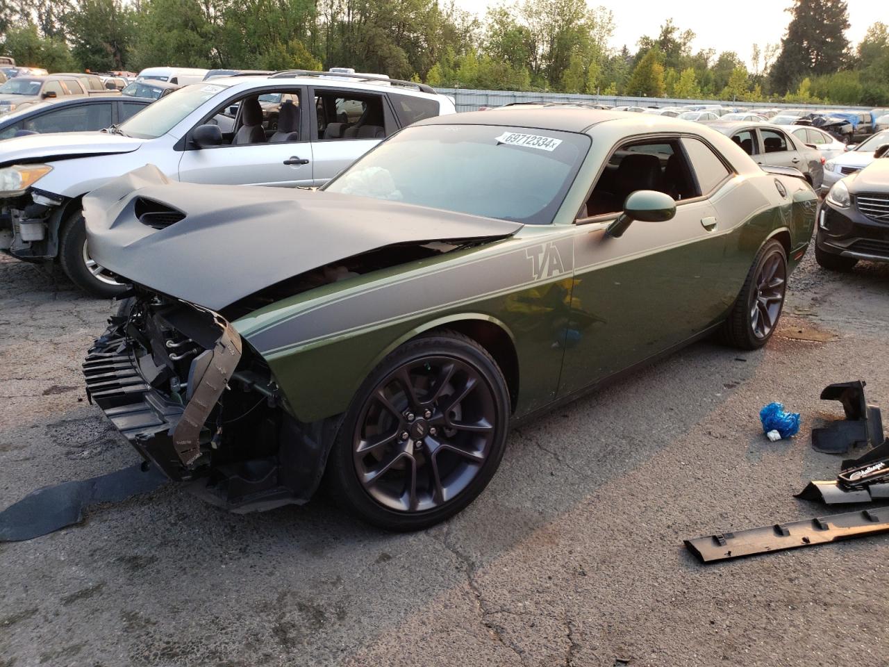 2022 DODGE CHALLENGER R/T VIN:2C3CDZBT8NH218627