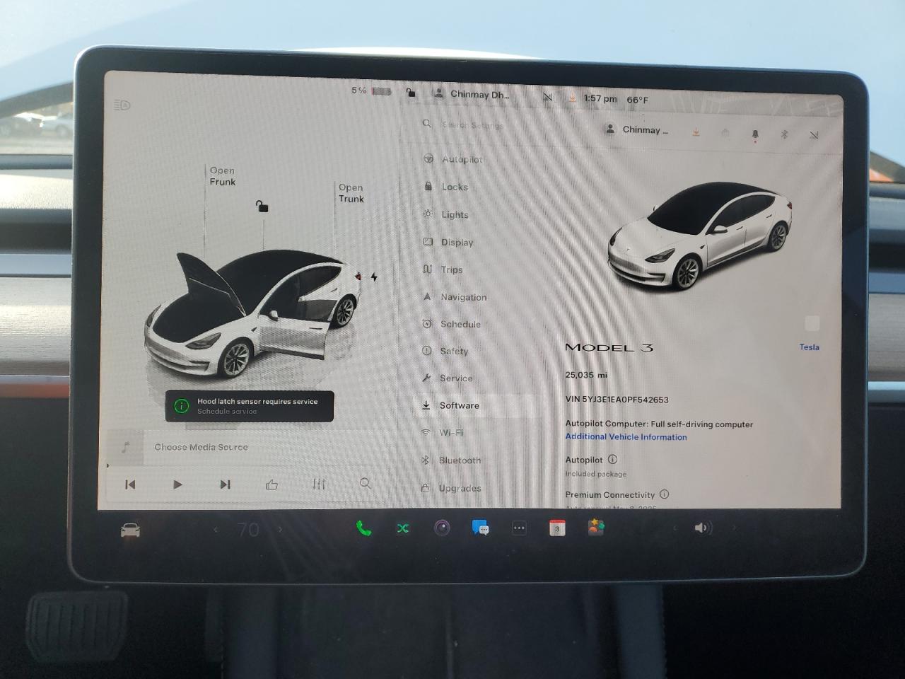 2023 TESLA MODEL 3  VIN:5YJ3E1EA0PF542653