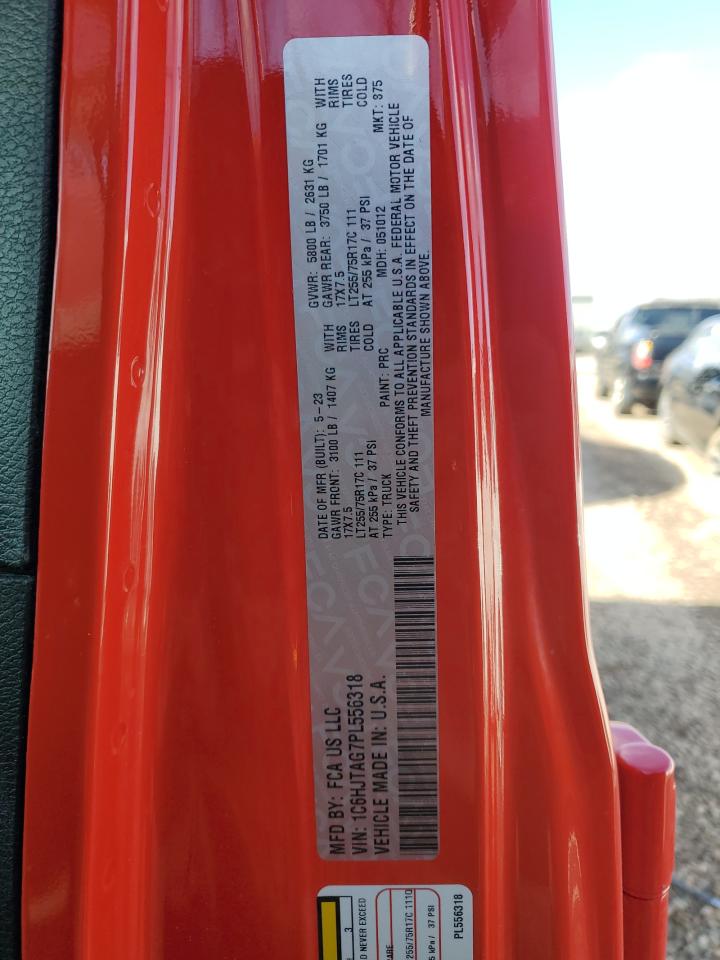 2023 JEEP GLADIATOR SPORT VIN:1C6HJTAG7PL556318