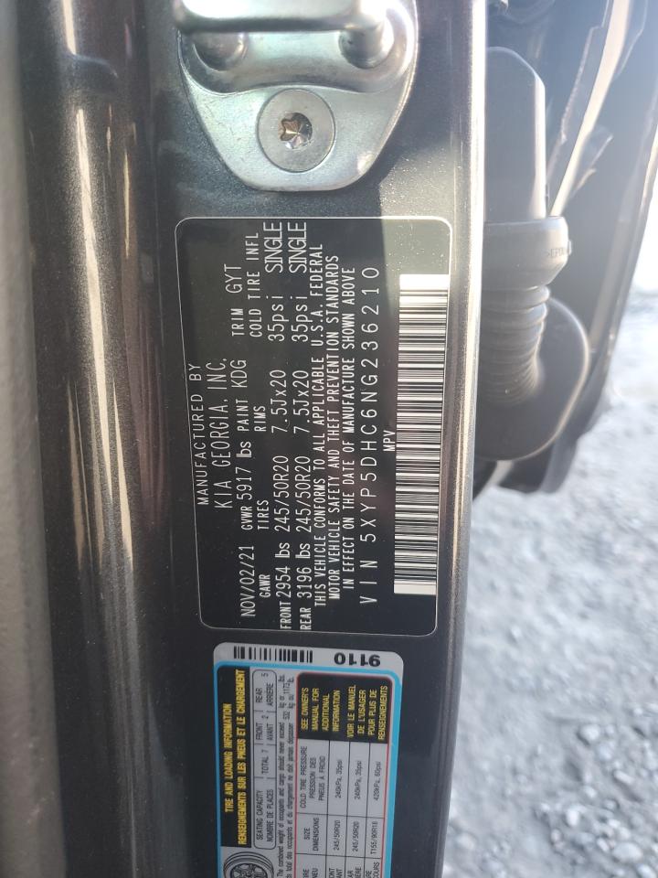 2022 KIA TELLURIDE SX VIN:5XYP5DHC6NG236210