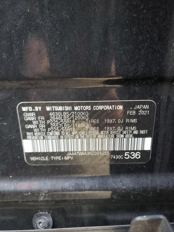 2022 MITSUBISHI ECLIPSE CROSS SE VIN:JA4ATWAA3NZ004255