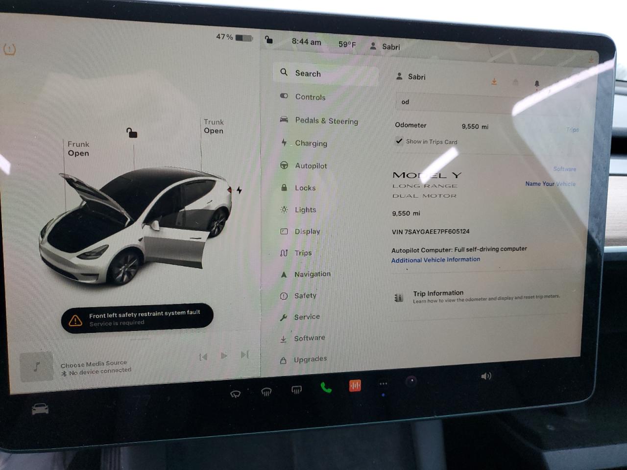 2023 TESLA MODEL Y  VIN:4JGDA5HB7CA033556