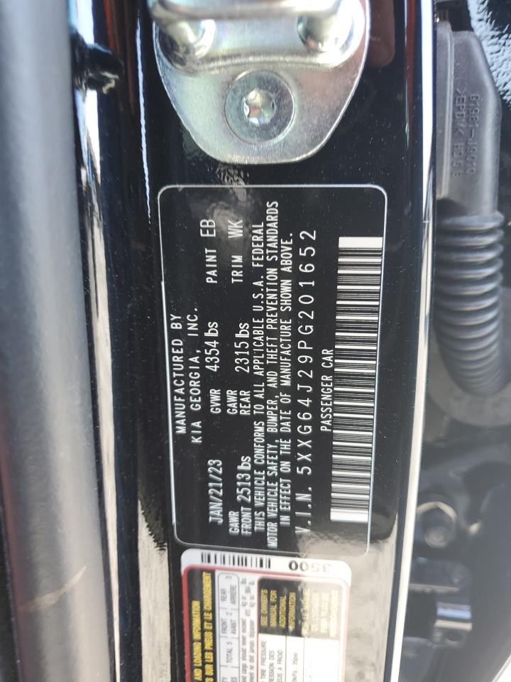 2023 KIA K5 GT LINE VIN:5XXG64J29PG201652