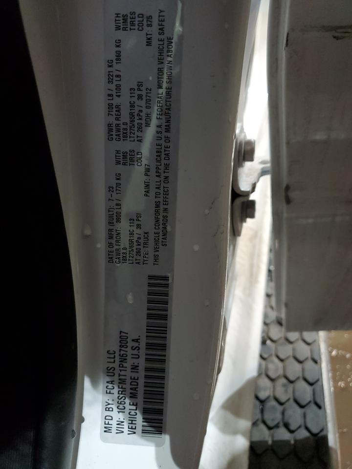 2023 RAM 1500 BIG HORN/LONE STAR VIN:1C6SRFMT1PN678007