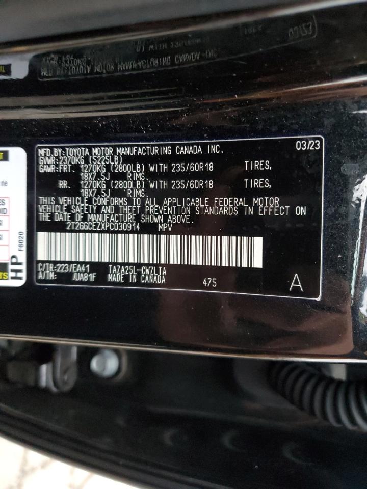 2023 LEXUS NX 350 VIN:2T2GGCEZXPC030914
