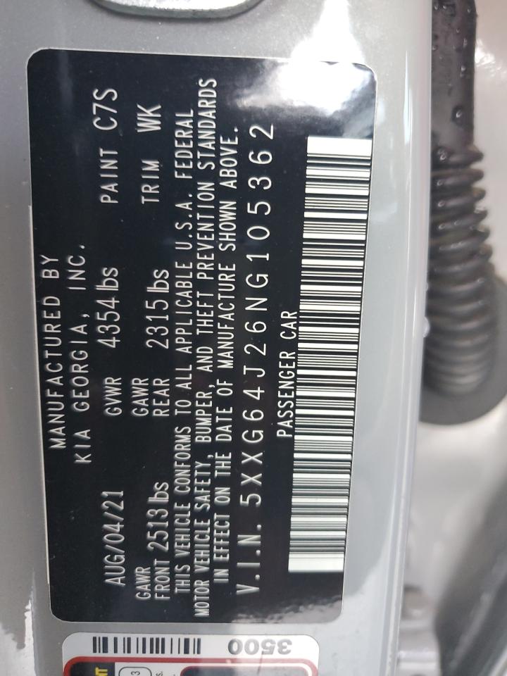 2022 KIA K5 GT LINE VIN:5XXG64J26NG105362