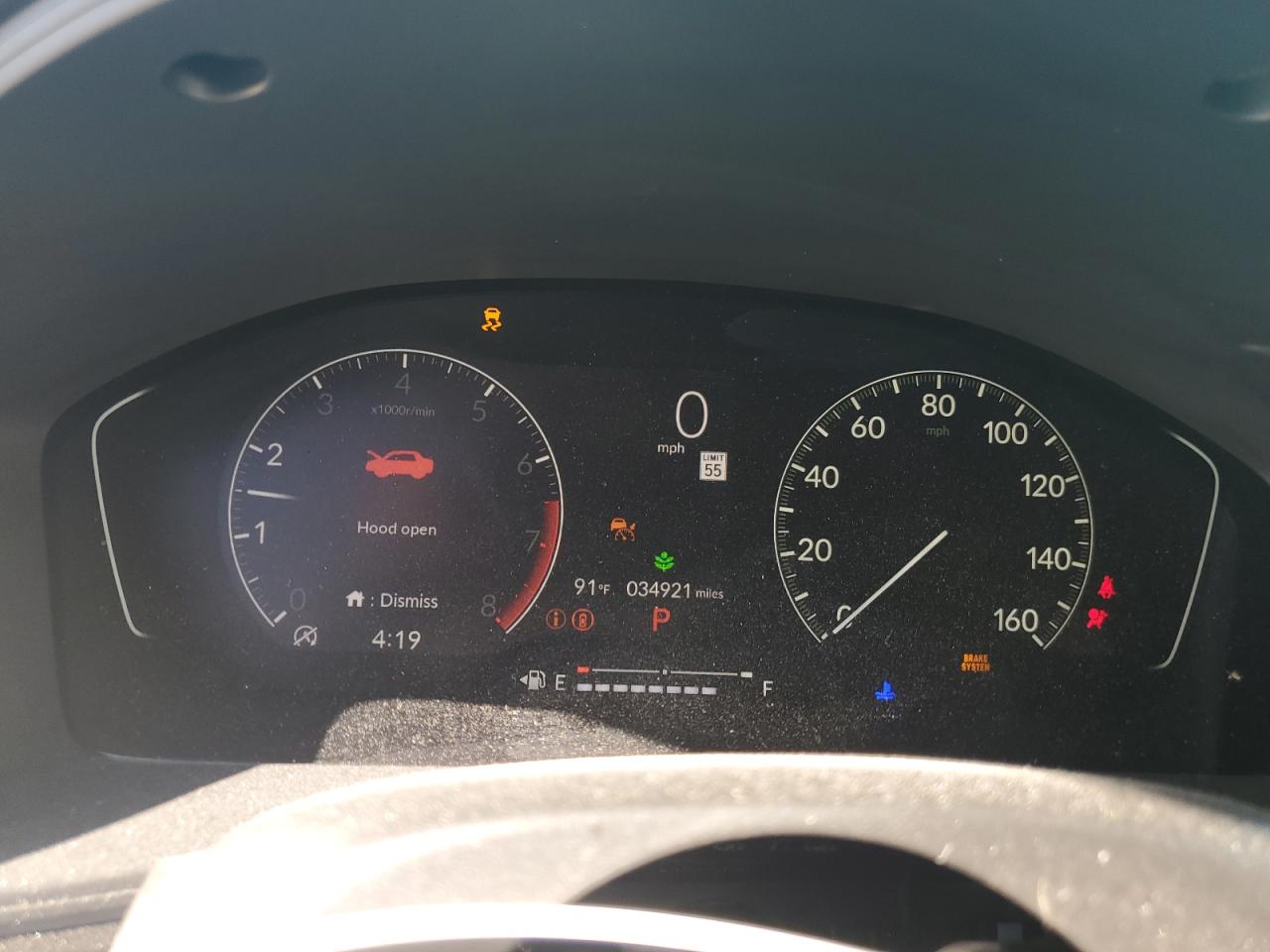 2022 HONDA CIVIC EX VIN:JHMFE1F75NX007190