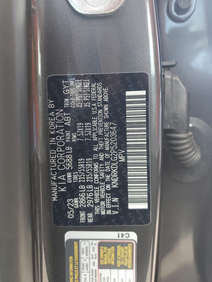 2023 KIA SORENTO SXP VIN:KNDRKDLG2P5203647