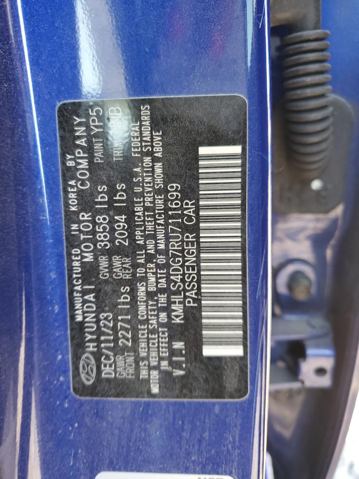 2024 HYUNDAI ELANTRA SEL VIN:KMHLS4DG7RU711699