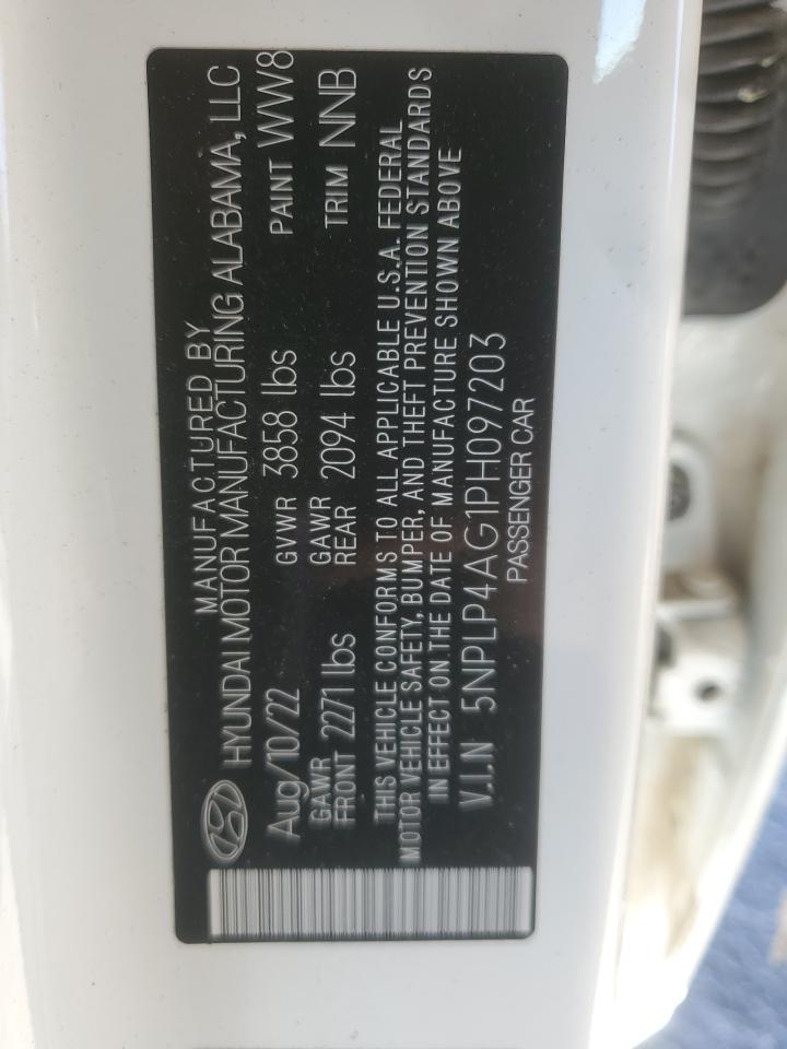 2023 HYUNDAI ELANTRA LIMITED VIN:5NPLP4AG1PH097203