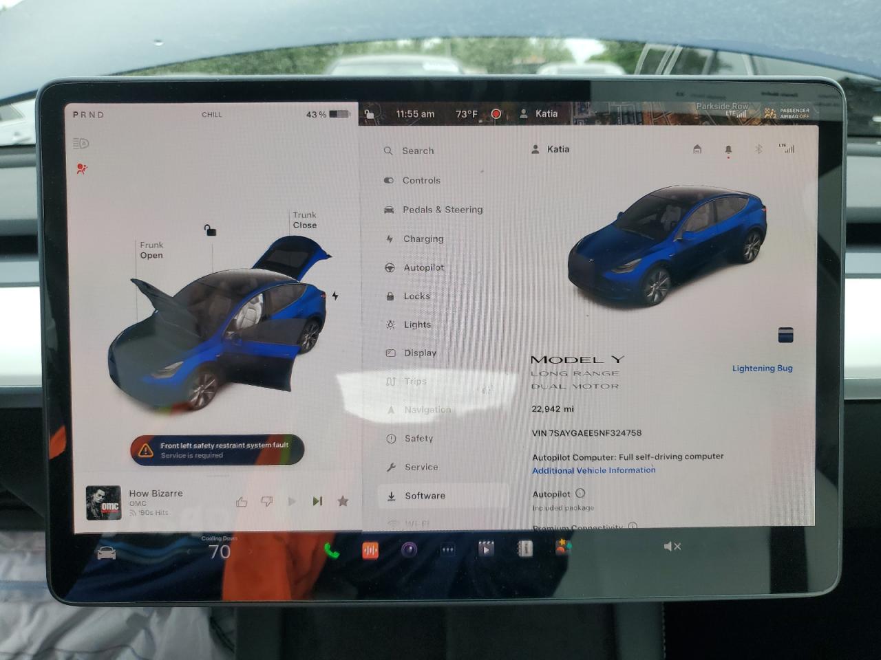 2022 TESLA MODEL Y  VIN:7SAYGAEE5NF324758