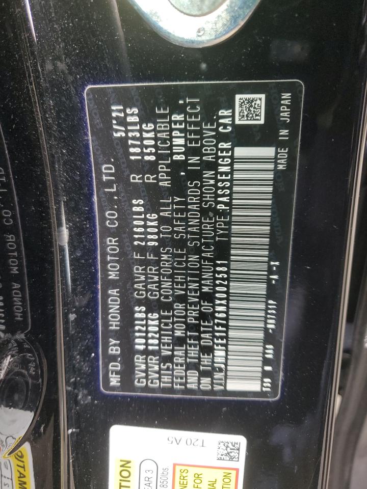 2022 HONDA CIVIC EX VIN:1G1BE5SM6H7192141