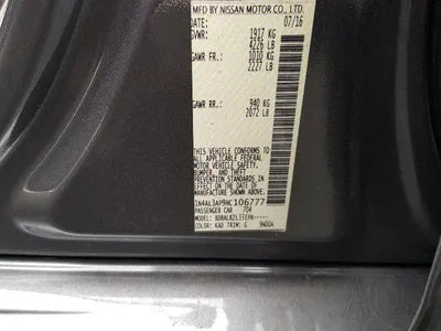 2017 Nissan Altima 1N4AL3AP9HC106777 VIN:1N4AL3AP9HC106777