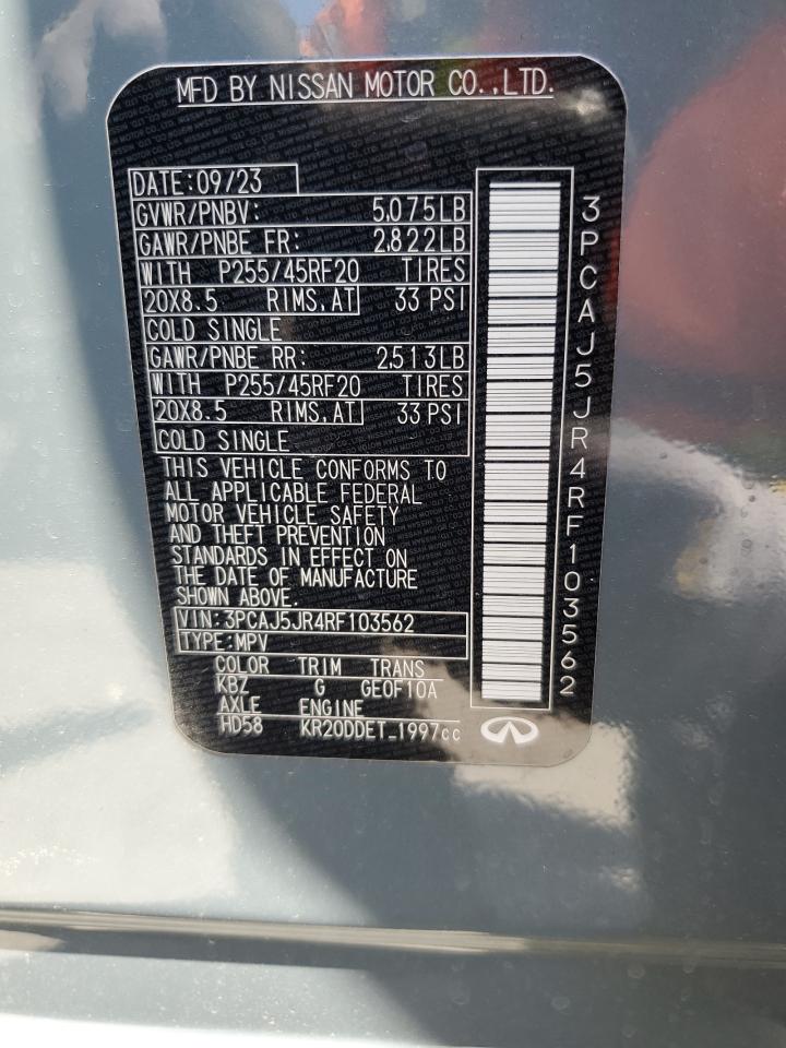 2024 INFINITI QX55 LUXE VIN:3PCAJ5JR4RF103562