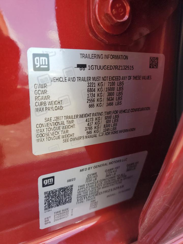 2024 GMC SIERRA K1500 DENALI VIN:1GTUUGED7RZ132515