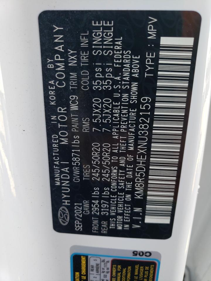 2022 HYUNDAI PALISADE LIMITED VIN:KM8R5DHEXNU382159