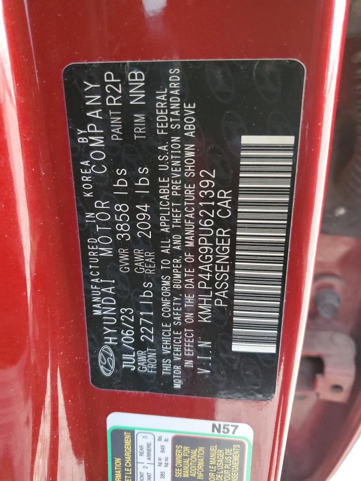 2023 HYUNDAI ELANTRA LIMITED VIN:KMHLP4AG9PU621392