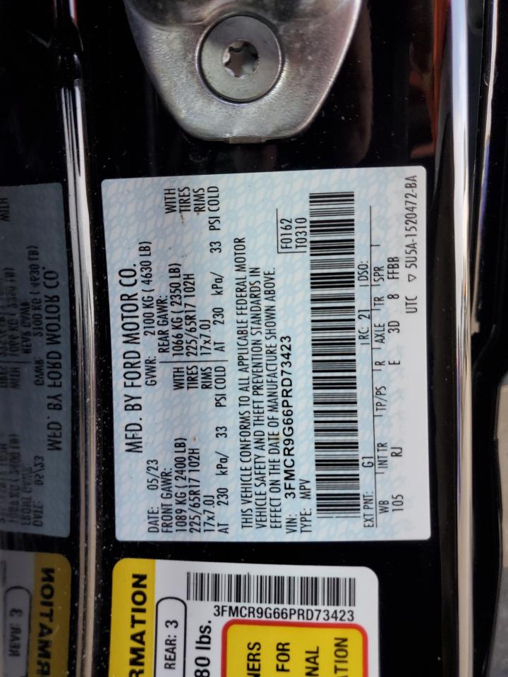 2023 FORD BRONCO SPORT HERITAGE VIN:3FMCR9G66PRD73423