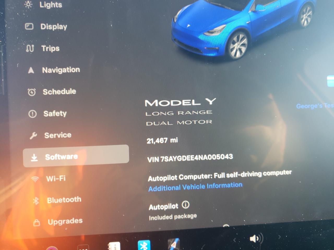 2022 TESLA MODEL Y  VIN:7SAYGDEE4NA005043