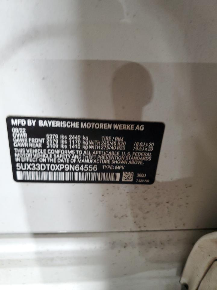 2023 BMW X4 XDRIVE30I VIN:5UX33DT0XP9N64556