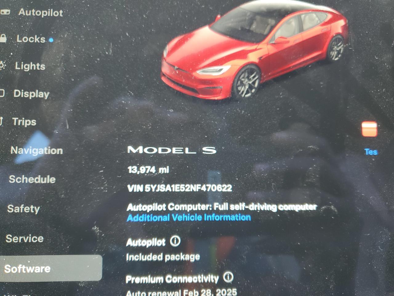 2022 TESLA MODEL S  VIN:5YJSA1E52NF470622