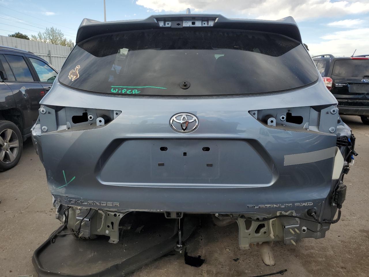 2022 TOYOTA HIGHLANDER PLATINUM VIN:5TDFZRBH7NS197504