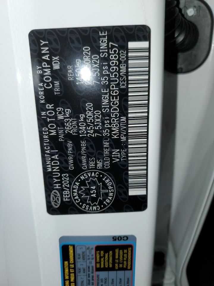 2023 HYUNDAI PALISADE LIMITED VIN:KM8R5DGE6PU599857