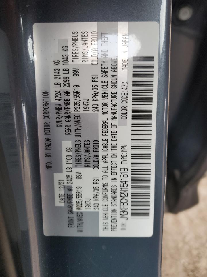 2022 MAZDA CX-5 PREFERRED VIN:JM3KFBCM2N1541819