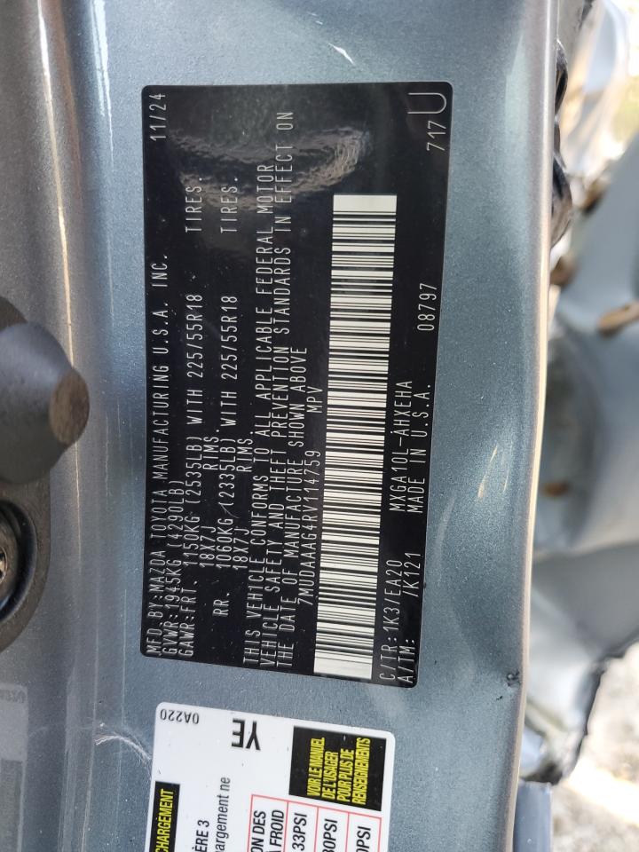 2024 TOYOTA COROLLA CROSS XLE VIN:7MUDAAAG4RV114759