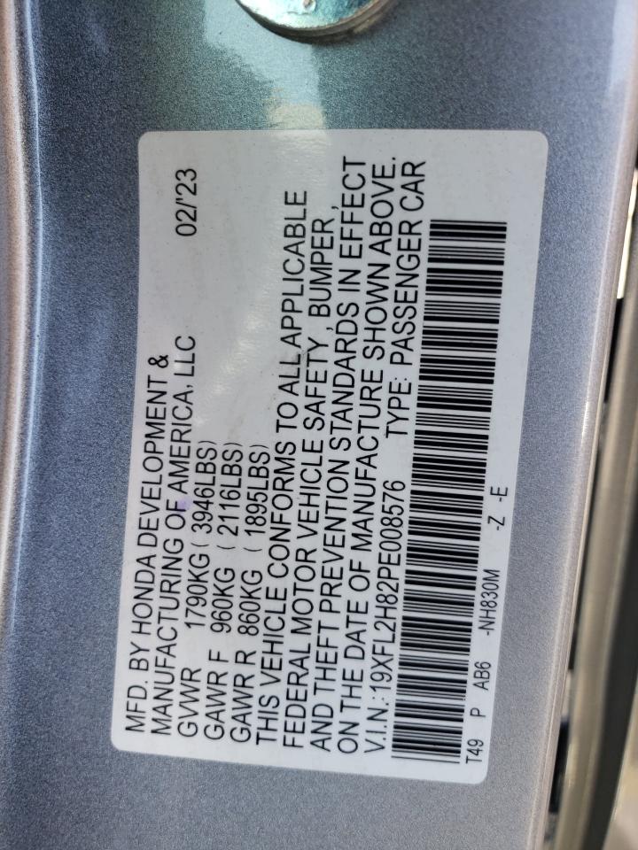 2023 HONDA CIVIC SPORT VIN:19XFL2H82PE008576