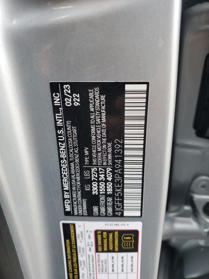 2023 MERCEDES-BENZ GLS 450 4MATIC VIN:4JGFF5KE3PA941392