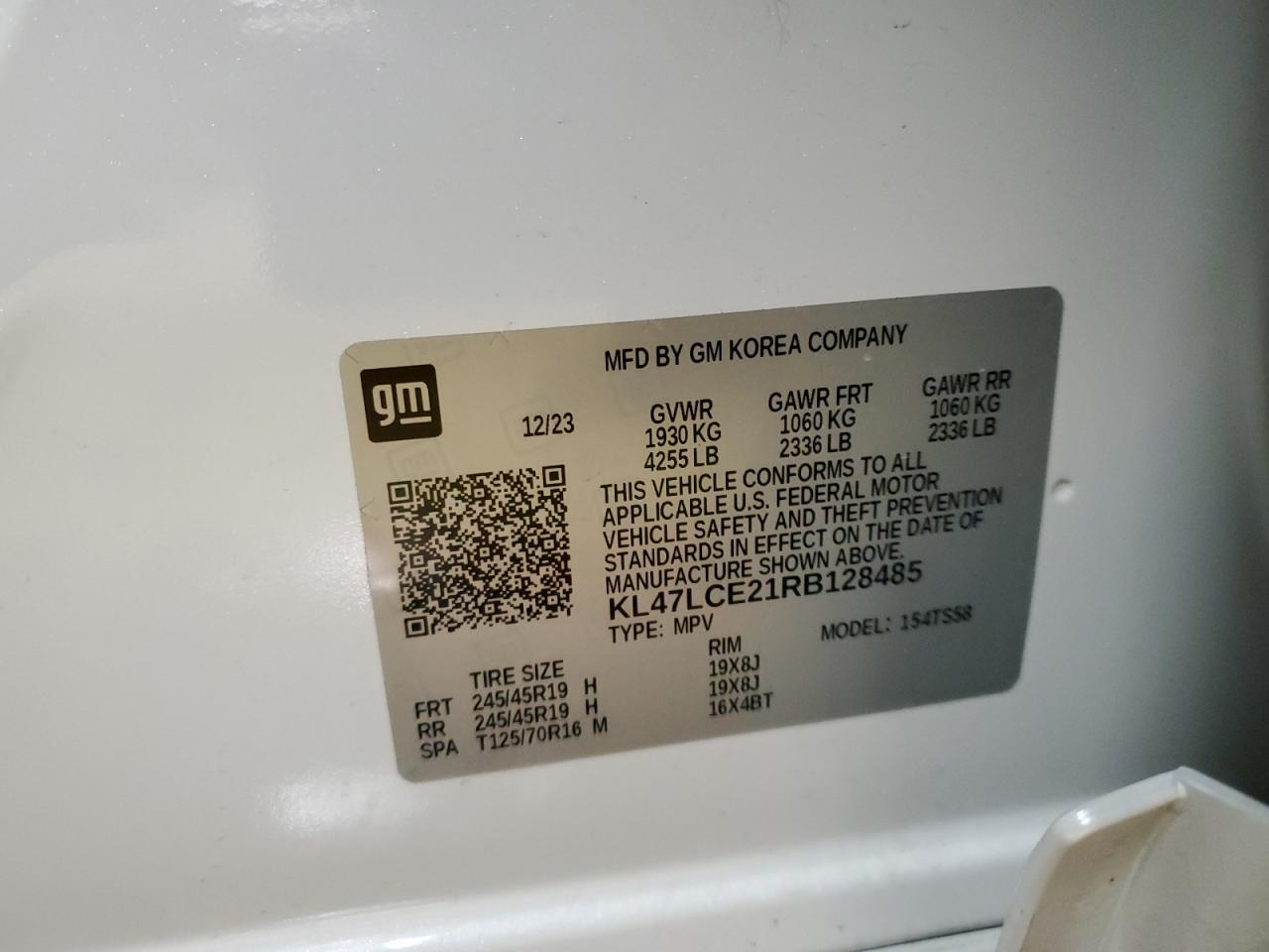 2024 BUICK ENVISTA AVENIR VIN:KL47LCE21RB128485