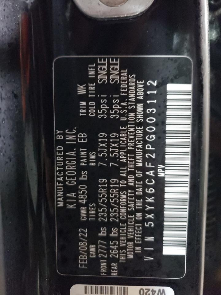 2023 KIA SPORTAGE X LINE VIN:5XYK6CAF2PG003112