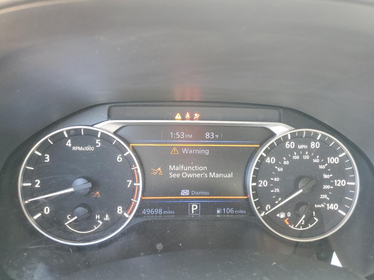 2022 NISSAN ALTIMA SR VIN:1N4BL4CV1NN392596