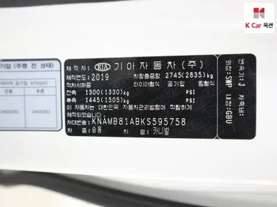 2019 Kia Carnival KNAMB81ABKS595758 VIN:KNAMB81ABKS595758