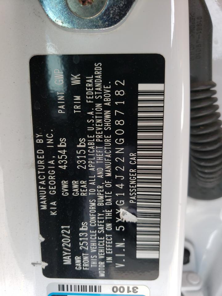 2022 KIA K5 LXS VIN:5XXG14J22NG087182