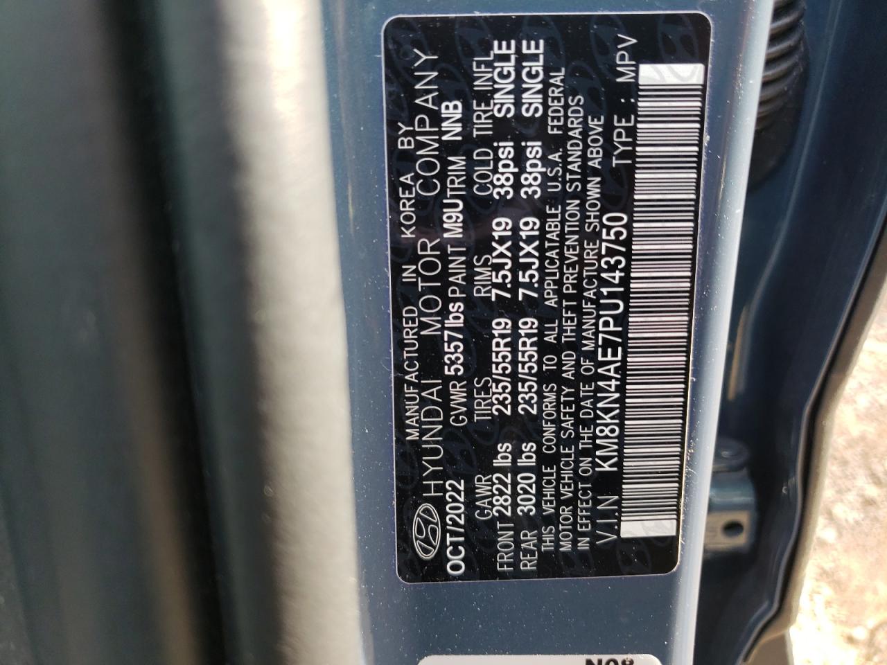 2023 HYUNDAI IONIQ 5 SEL VIN:KM8KN4AE7PU143750