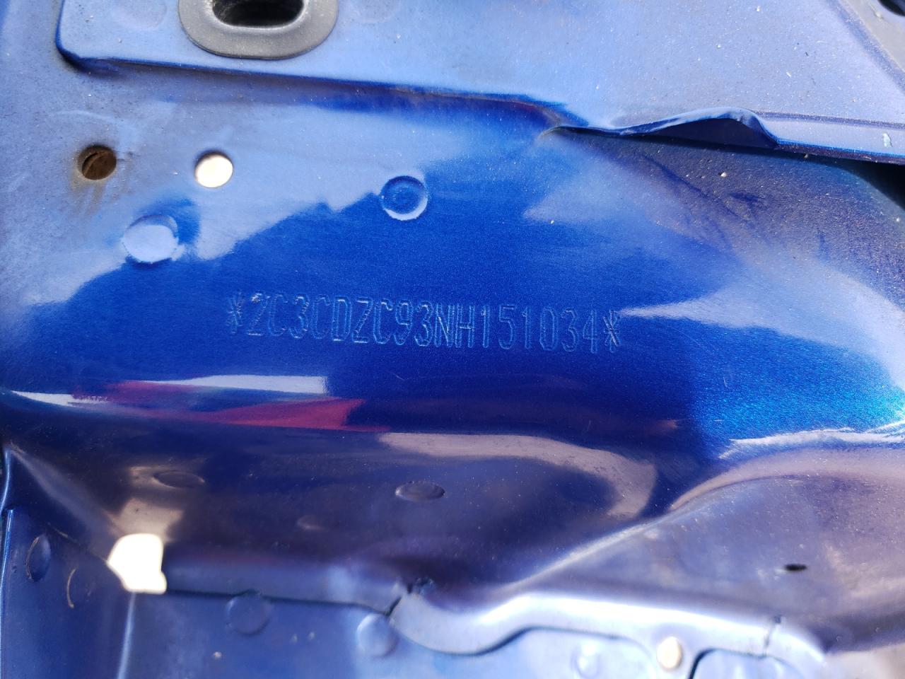 2022 DODGE CHALLENGER SRT HELLCAT VIN:2C3CDZC93NH151034