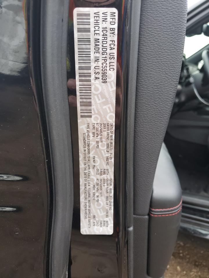 2023 DODGE DURANGO GT VIN:1C4RDJDG1PC559039