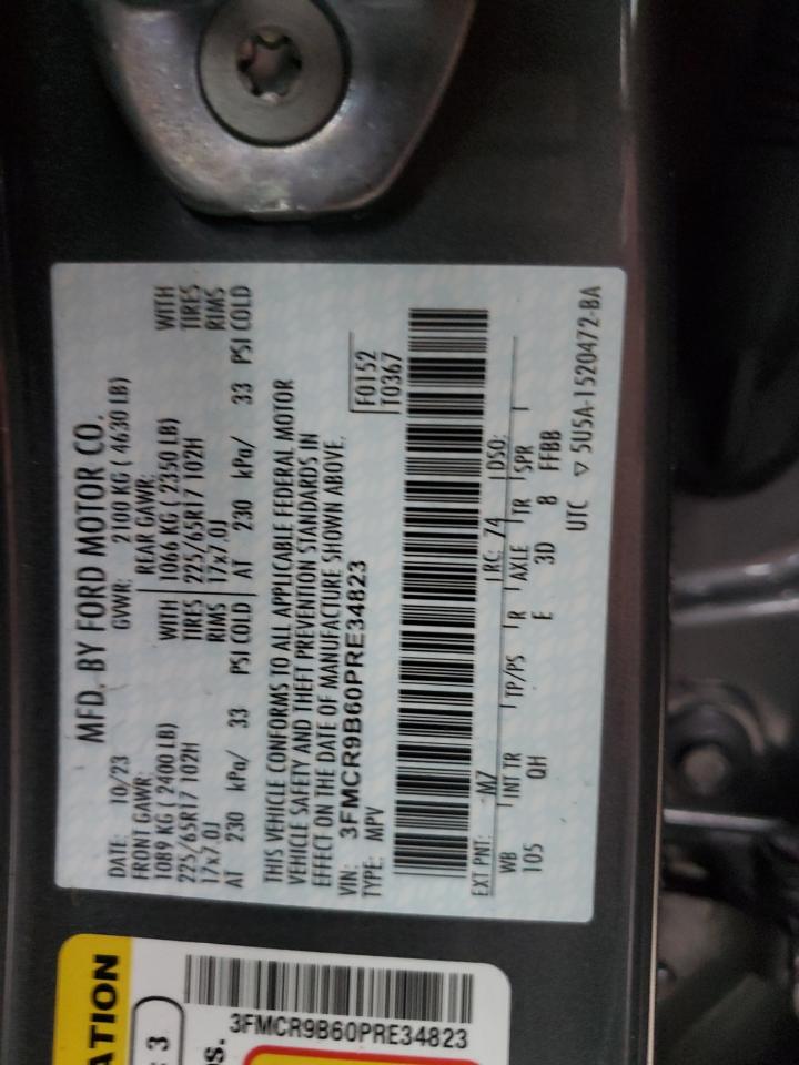 2023 FORD BRONCO SPORT BIG BEND VIN:3FMCR9B60PRE34823